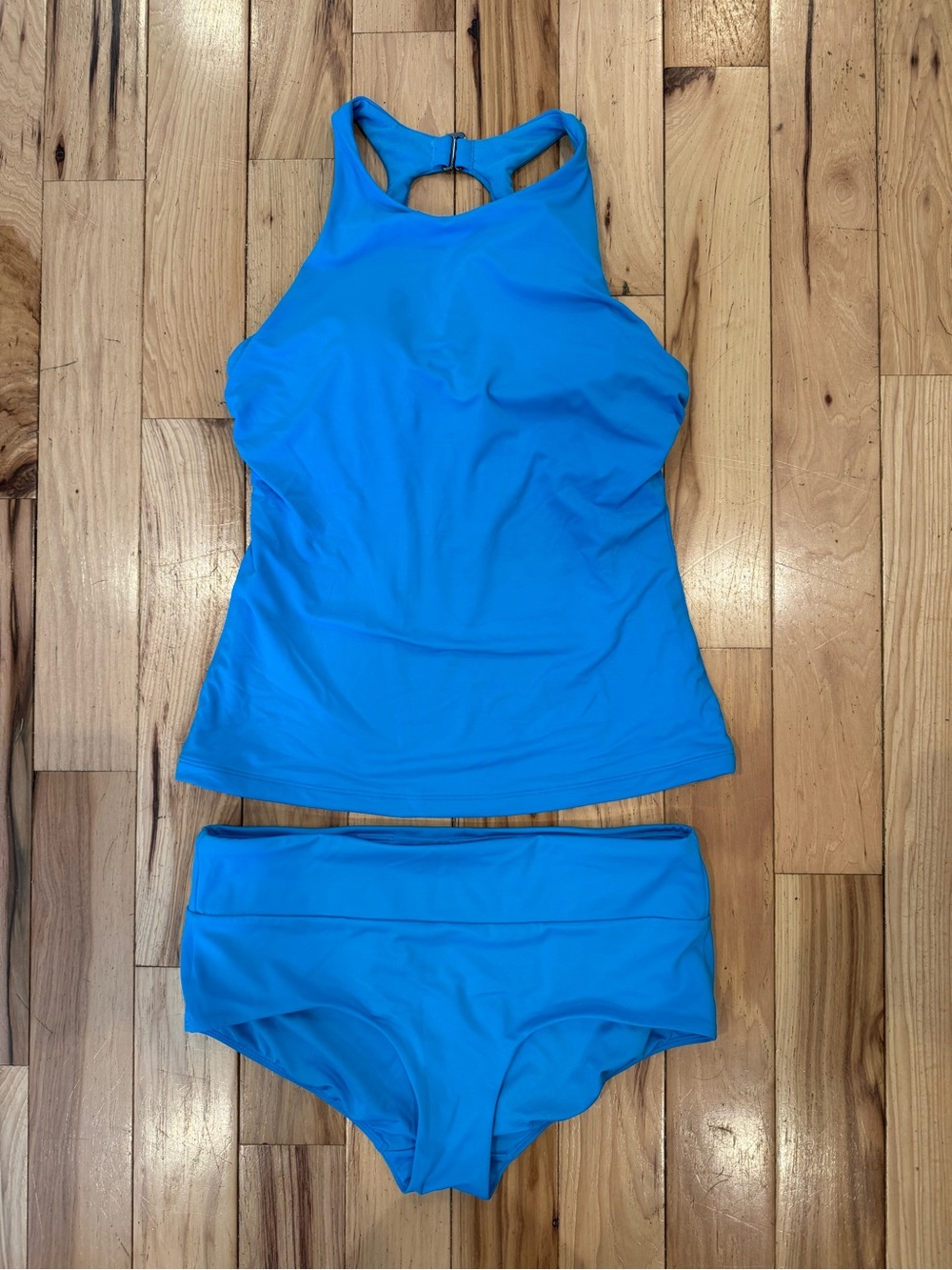 NWOT- Altheta Maldives Electric Blue High Neck Swim Tank and Bottom Size M - Picture 2 of 10